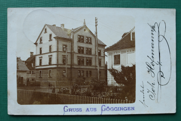 AK Augsburg / Gruss aus Göggingen / 1899 / Foto Karte / Wohnhaus Hausansicht Architektur